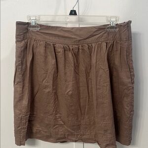 LOFT Brown Pleated Skirt Casual